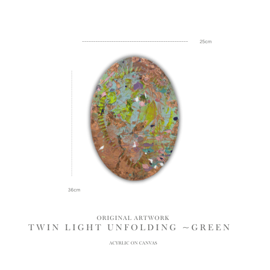Original Art: Twin Light Unfolding ~Green