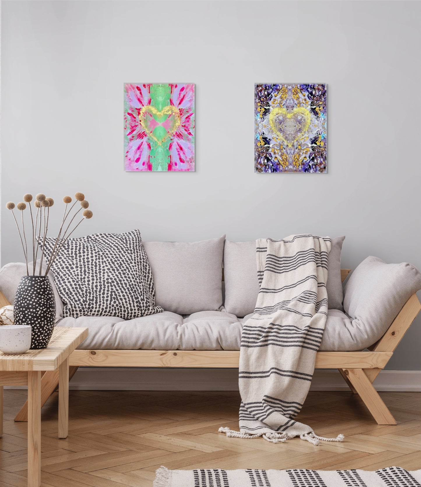 Artwork Print on Canvas: Love Blossoms thru' Time ~ Heart Series
