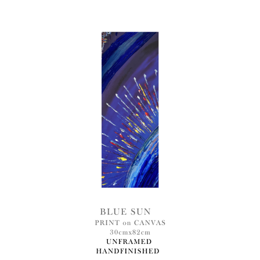Artwork Print on Canvas: Blue Sun