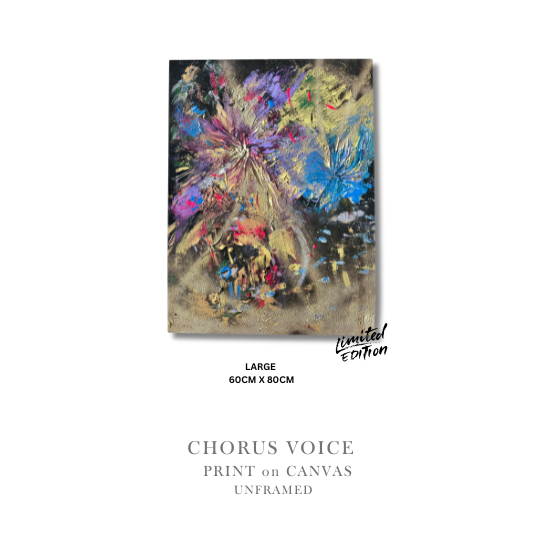 NEW: Artwork Print on Canvas: CHORUS VOICE -  Canvas Print UNFRAMED