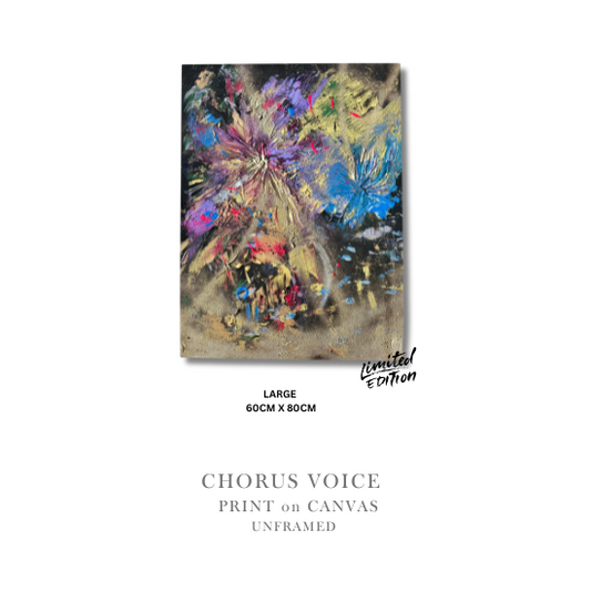 NEW: Artwork Print on Canvas: CHORUS VOICE -  Canvas Print UNFRAMED