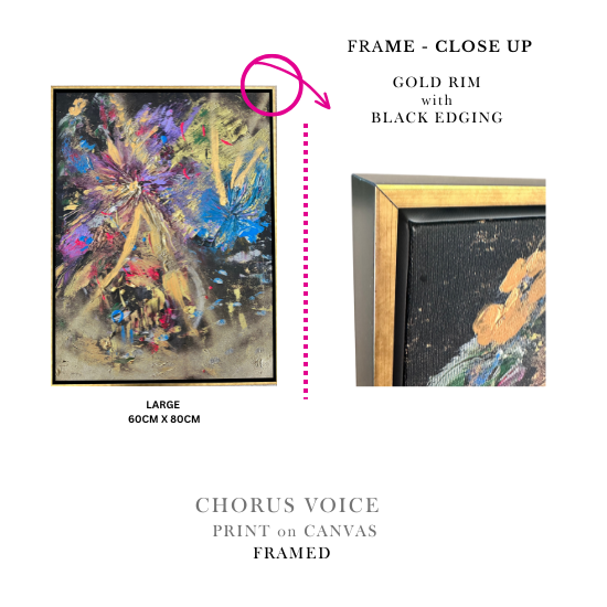 NEW: Artwork Print on Canvas: CHORUS VOICE -  Canvas Print FRAMED