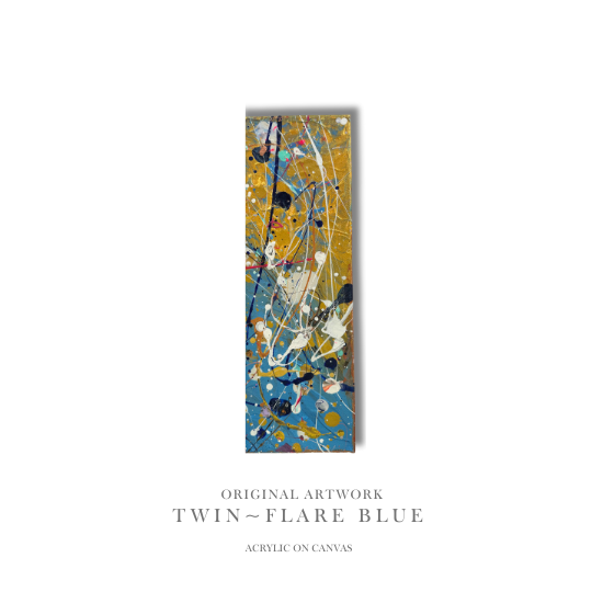 Original Art: TWIN FLARE PINK ~ BLUE (SOLD AS PAIR)
