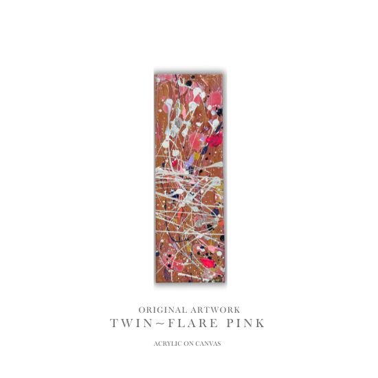 Original Art: TWIN FLARE PINK ~ BLUE (SOLD AS PAIR)