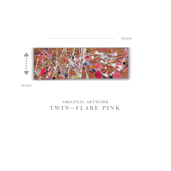 Original Art: TWIN FLARE PINK ~ BLUE (SOLD AS PAIR)