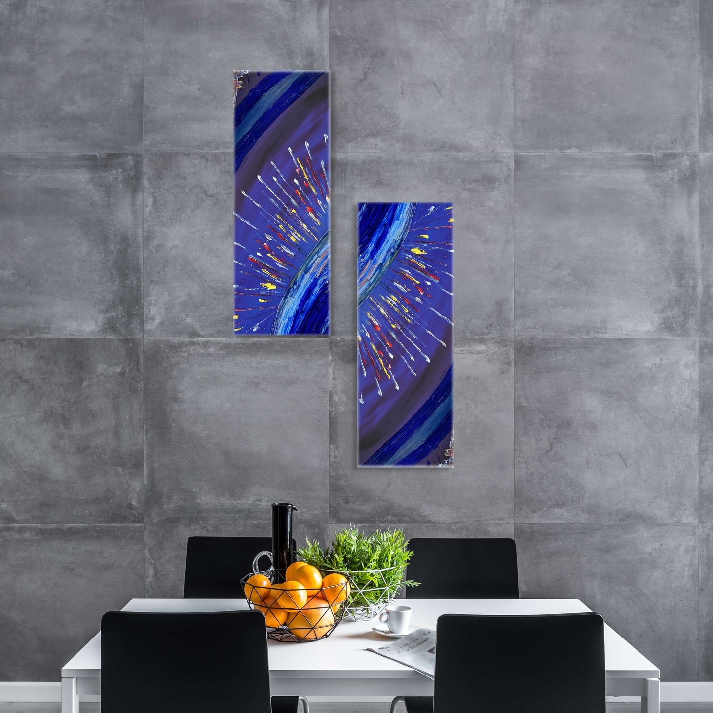 Artwork Print on Canvas: Blue Sun